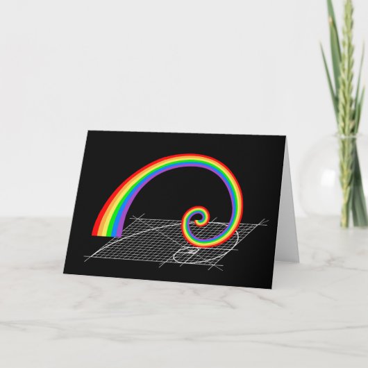 Fibonacci Spiral Rainbow Rising Kaart (Voorkant)
