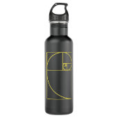 Fibonacci Spiral Sacred Geometry Waterfles (Voorkant)