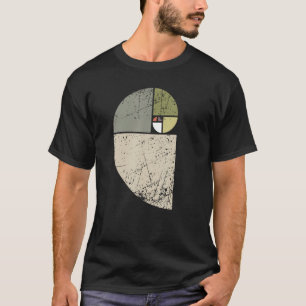  Fibonacci Spiral Wiskunde Golden Ratio Cool Sc T-shirt