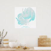 Fibonacci Vagues énorme Poster (Cuisine)