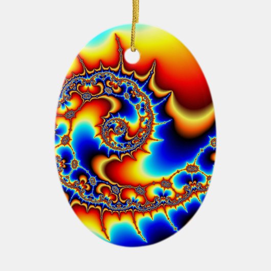 Fibonaccispikant Keramisch Ornament (Voorkant)