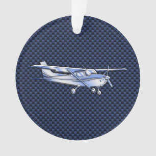 Fibre bleue de carbone de Cessna de chrome