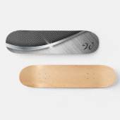 Fibre de carbone et métal brossé 4 skateboard (Horz)