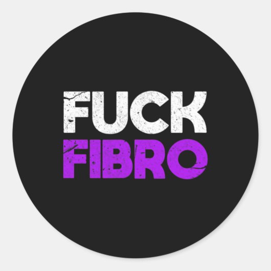 Fibro fibromyalgie Fibromyositis Chronische pijn g Ronde Sticker (Voorkant)