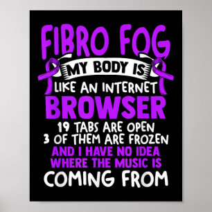 Fibro Fog - Fibro Survivor Funny Fibromyalgia Awar Poster