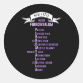 Fibromyalgia Sonie Amp Fibro Awareness This Is Ronde Sticker (Voorkant)