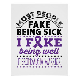 Fibromyalgie Aankomst Fake goed Perfect Poster