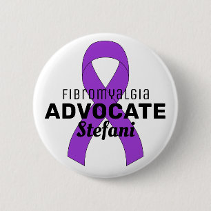 Fibromyalgie Advocate Lint Witte Button
