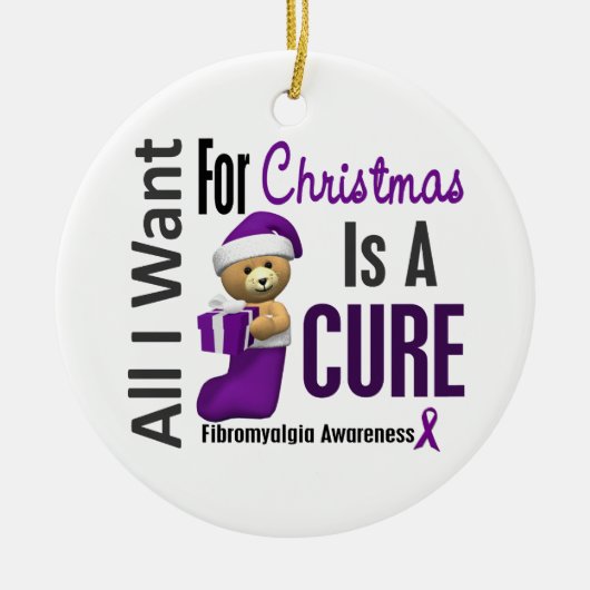 Fibromyalgie Alles wat ik wil voor kerstversiering Keramisch Ornament (Voorkant)