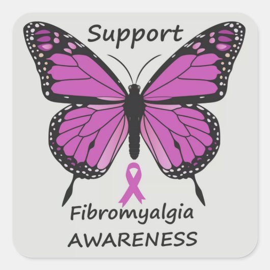 Fibromyalgie auto-sticker vierkante sticker (Voorkant)