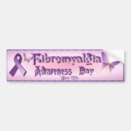 Fibromyalgie Awareness Day Shirten Bumpersticker (Voorkant)