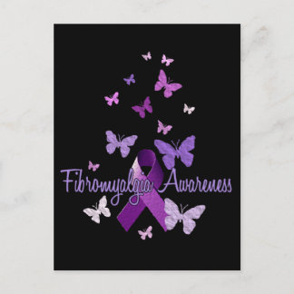 Fibromyalgie Awareness (lint & vlinders) Briefkaart