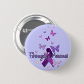 Fibromyalgie Awareness (lint & vlinders) Ronde Button 5,7 Cm (Voorkant /achterkant)