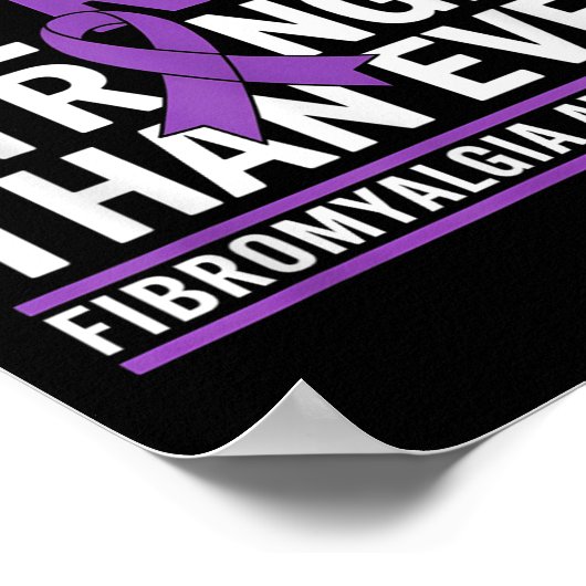 Fibromyalgie Awareness Month We stijgen sterker da Poster (Hoek)