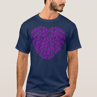 Fibromyalgie Awareness Ribbon Heart T-shirt