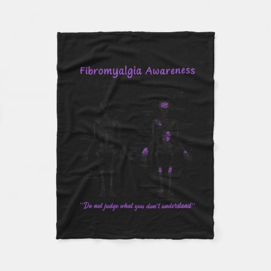 Fibromyalgie Bewustheid 4 Fleece Deken (Voorkant)