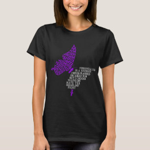 Fibromyalgie Bewustheid Aankomst ondersteunt Paars T-shirt