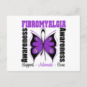 Fibromyalgie Bewustheid Boterfly Briefkaart (Voorkant)