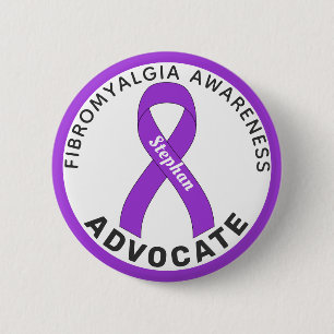 Fibromyalgie Bewustheid Lint Witte Button