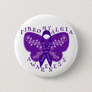 Fibromyalgie Bewustheid Ronde Button