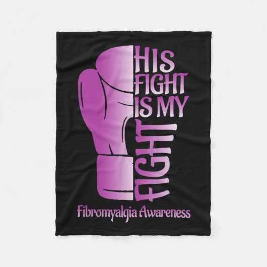 Fibromyalgie Bewustzijn Lint Bokshandschoenen Fibr Fleece Deken (Voorkant)