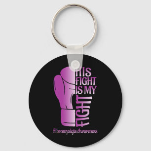 Fibromyalgie Bewustzijn Lint Bokshandschoenen Fibr Sleutelhanger