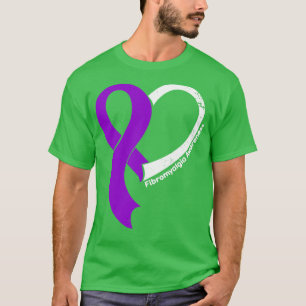 Fibromyalgie Bewustzijn Mensen Liefde Hart Lint Ha T-shirt