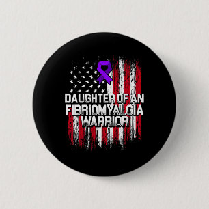 Fibromyalgie Bewustzijn Overlevende dochter Warrio Ronde Button 5,7 Cm