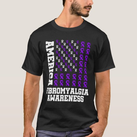 Fibromyalgie Bewustzijn Overlevende Proud Warrior  T-shirt (Voorkant)