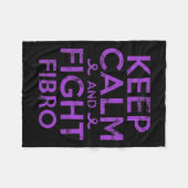Fibromyalgie Bewustzijn Strijd Fibro Strijder Warr Fleece Deken (Voorkant (Horizontaal))