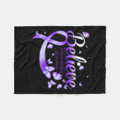 Fibromyalgie Bewustzijn Vlinder 1 Fleece Deken (Voorkant (Horizontaal))