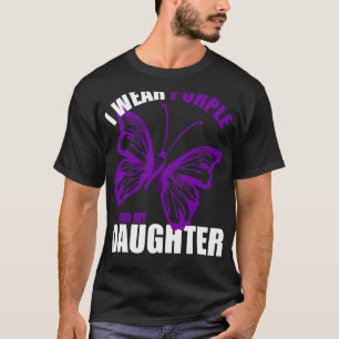 Fibromyalgie bewustzijn vlinder Paarse lint T-shirt
