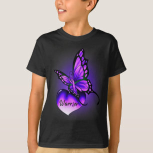 Fibromyalgie Bewustzijn Warrior Paarse lintboter T-shirt