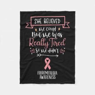 Fibromyalgie Bewustzijn Ze geloofde dat ze kon Fleece Deken