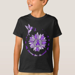 Fibromyalgie Bewustzijn Zonnebloem kolibrie Ribbo T-shirt