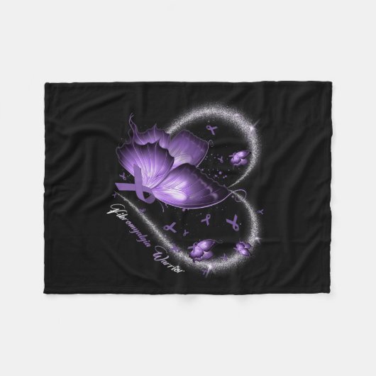 Fibromyalgie Bewustzijnsdag Warrior Survivor Butte Fleece Deken (Voorkant (Horizontaal))