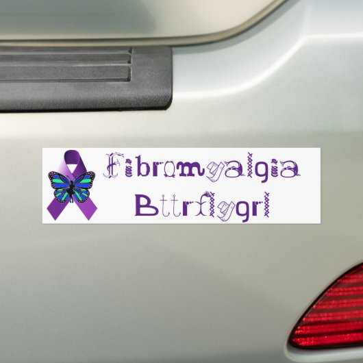Fibromyalgie Bttrflygrl Bumpersticker (Op auto)