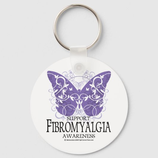 Fibromyalgie Butterfly Sleutelhanger (Voorkant)