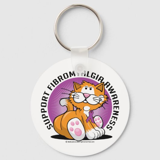Fibromyalgie Cat Sleutelhanger (Voorkant)