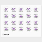 Fibromyalgie Celtic Butterfly 3 Ronde Sticker (Vel)