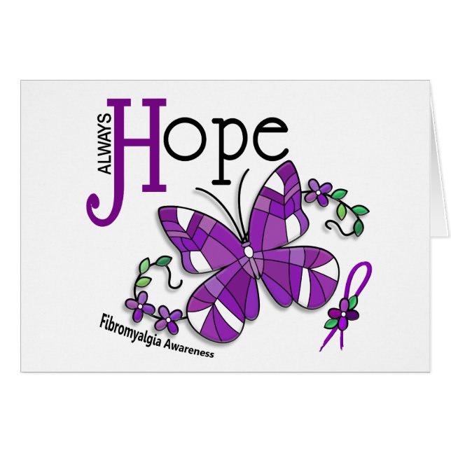 Fibromyalgie de papillon en verre souillé (Devant horizontal)