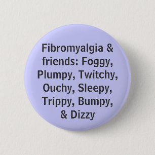 Fibromyalgie en vrienden - knop ronde button 5,7 cm
