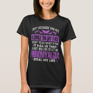 Fibromyalgie Fibro Warrior Paarse lintvlinder T-shirt