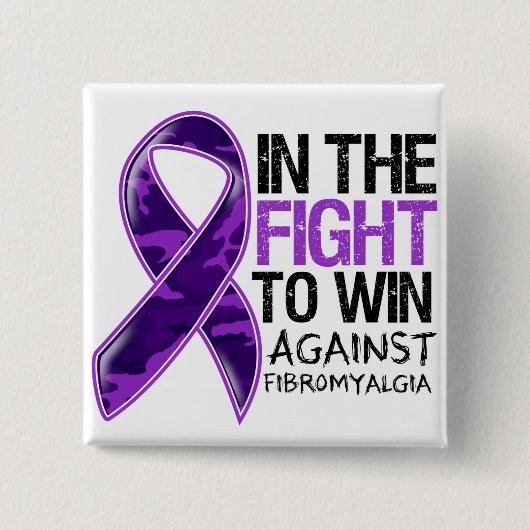 Fibromyalgie - gevecht om te winnen vierkante button 5,1 cm (Voorkant)