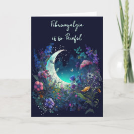 Fibromyalgie Haal goed Kaart blauw met bloemen