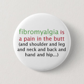 Fibromyalgie is een pijnknop ronde button 5,7 cm