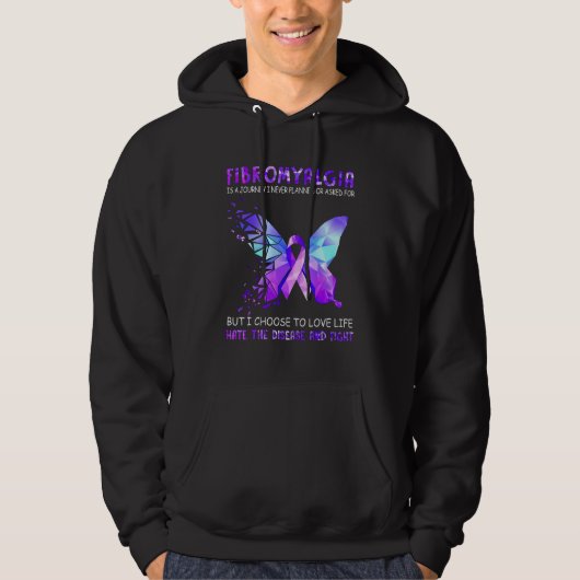 Fibromyalgie is een reis die ik nooit gepland heb hoodie (Voorkant)