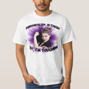 Fibromyalgie is moeilijk, maar ik ben harder! t-shirt