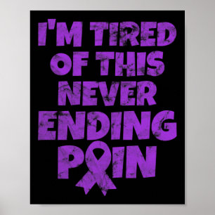 Fibromyalgie krijger Ik ben moe van nooit eindigen Poster