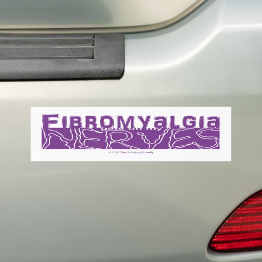 Fibromyalgie krijgt op mijn zenuwen Bumpersticker (Op auto)